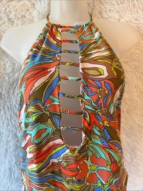 Volcom Floral Cutout Halter swimsuit